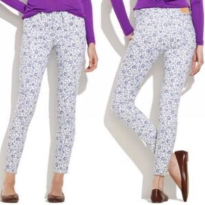 Madewell Women’s Size 24 Skinny Ankle Jeans Blue White Floral Denim